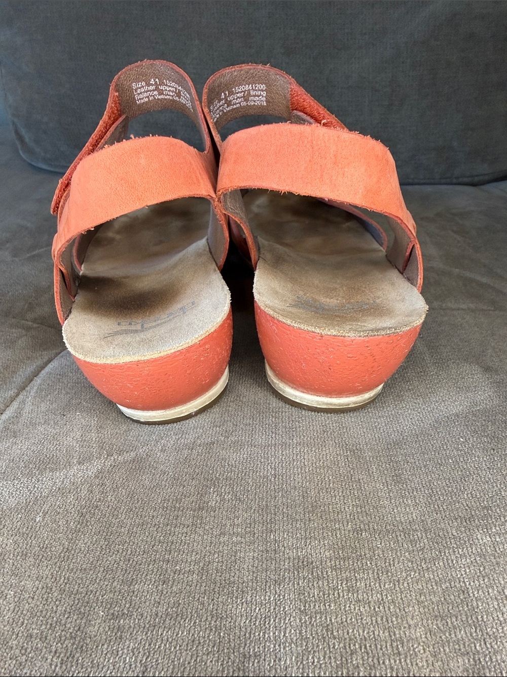 Dansko Coral Open-Toe Slingback Leather Wedge Sandals - Picture 4 of 11